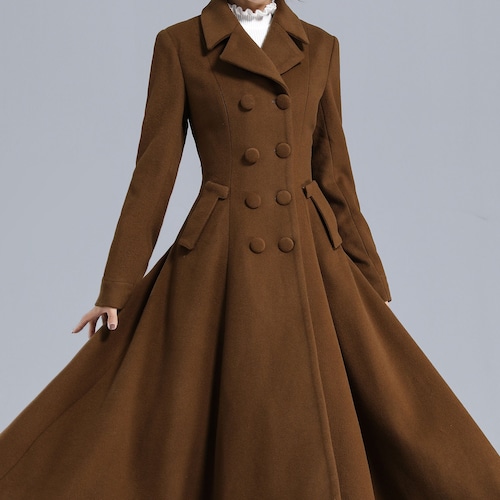Vintage Inspired Maxi Wool Coat Women's Wool Coat Women Etsy