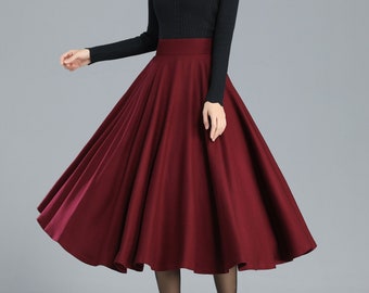 Herlipto Calla Lily Skirt Burgundy