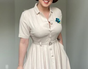 shirtwaist dresses with sleeves