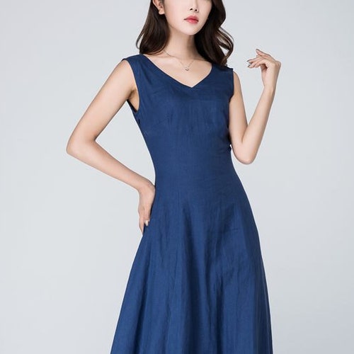 Linen Dress for Women casual Dresslinen Maxi Dress With - Etsy