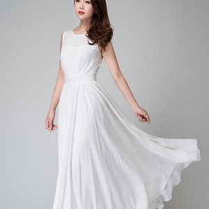 Modest Wedding Dress, Simple Wedding Dress, White Maxi Dress, White ...