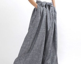 Women's Pleated High Waisted Wide Leg Pants Belted - Etsy