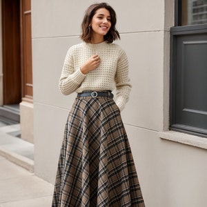 Retro Plaid Winter Autumn Skirt Women 4622 Retro Plaid Winter Autumn Skirt Women 4622