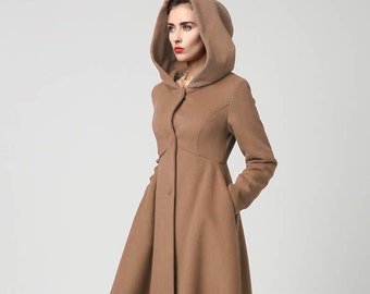 HSMQHJWE Womens Business Attire Wool Coats For Women With Hood