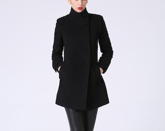 black wool jacket womens