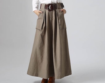 pleated a line maxi skirt