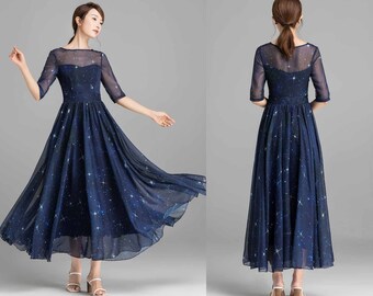 starry night dress prom