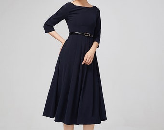boat neck summer dress