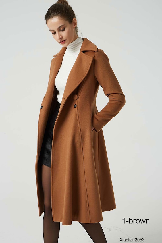 camel winter wool coat for women 2053# camel winter wool coat for women 2053#