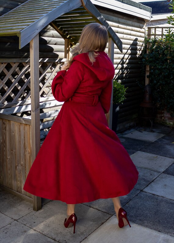 hooded Long wool coat for women 3174 hooded Long wool coat for women 3174
