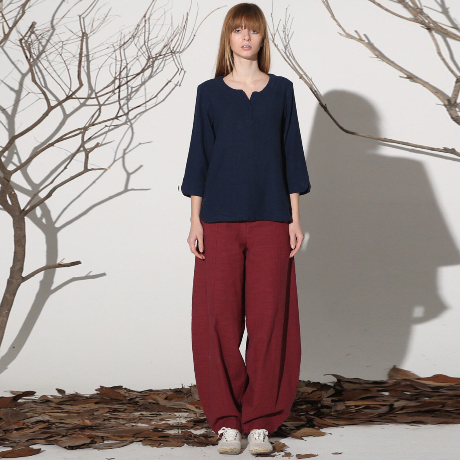 Red Linen Pants Women Linen Pants Womens Pants With Pockets Etsy