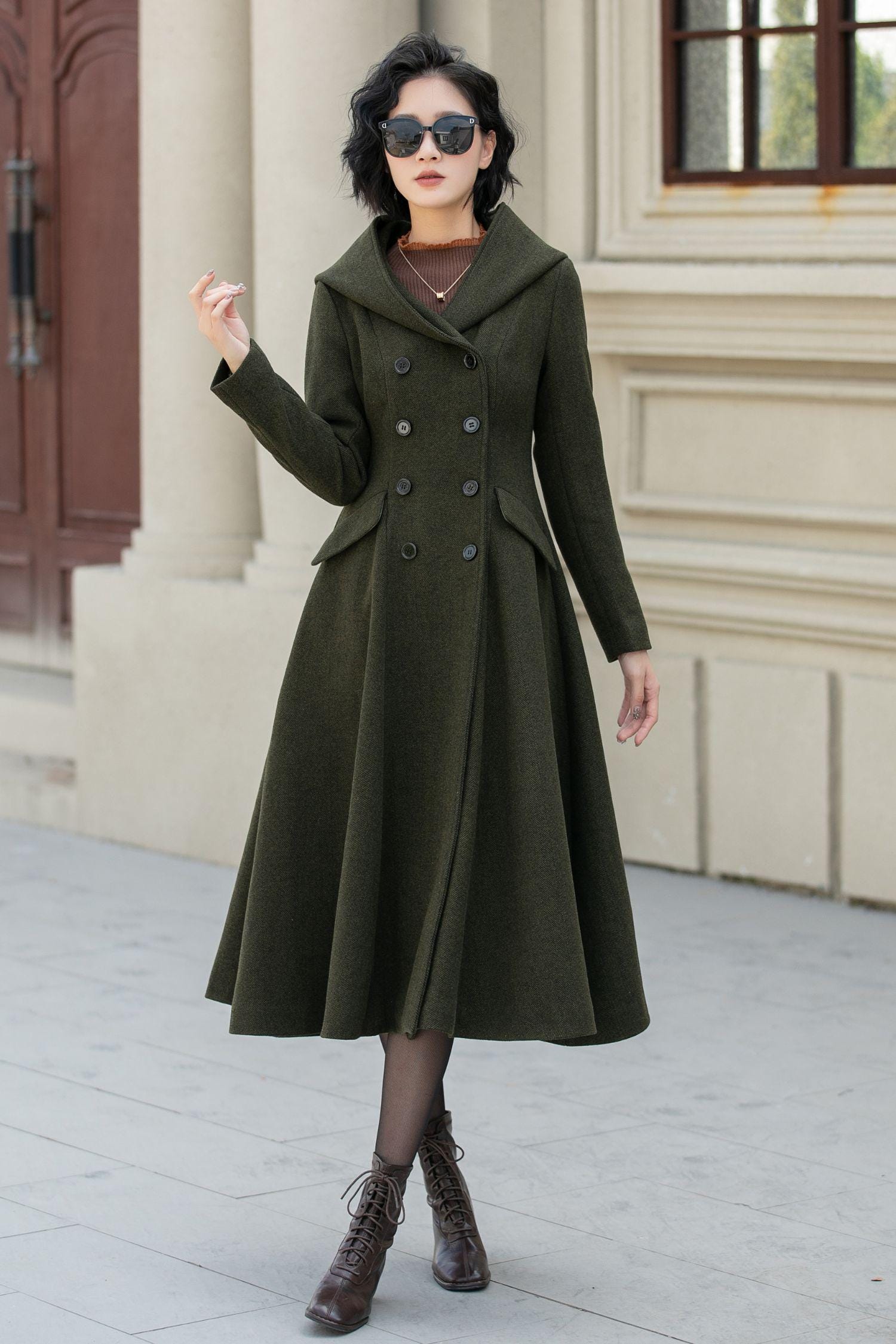 Wool Coat, Womens Coat, Winter Coat, Hooded Coat, Long Wool Coat, Vintage Inspired Maxi Wool Coat, Swing Coat, A Line Coat, Xiaolizi 5461 - Etsy Wool Coat, Womens Coat, Winter Coat, Hooded Coat, Long Wool Coat, Vintage Inspired Maxi Wool Coat, Swing Coat, A Line Coat, Xiaolizi 5461 - Etsy