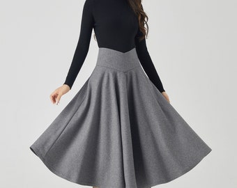riette verona wool skirt fil. 韓国 Valentino Wool-Cashmere Blend Skirt (42 IT) *Vintage