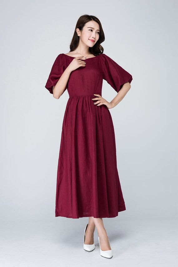 etsy burgundy dress