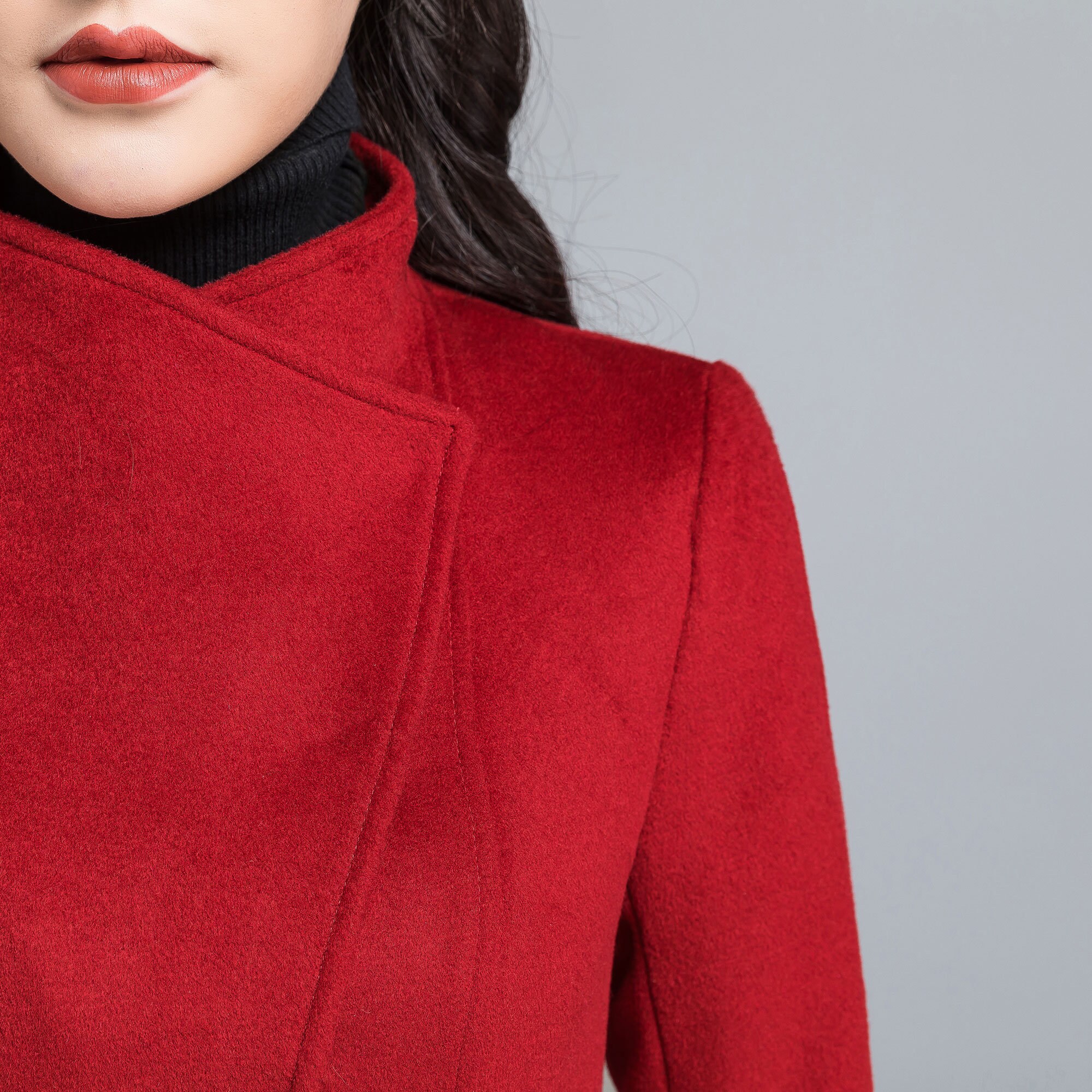 [Vintage] 90s asymmetry wool-Coat 日本製 Vintage] 90s asymmetry wool-Coat 日本製