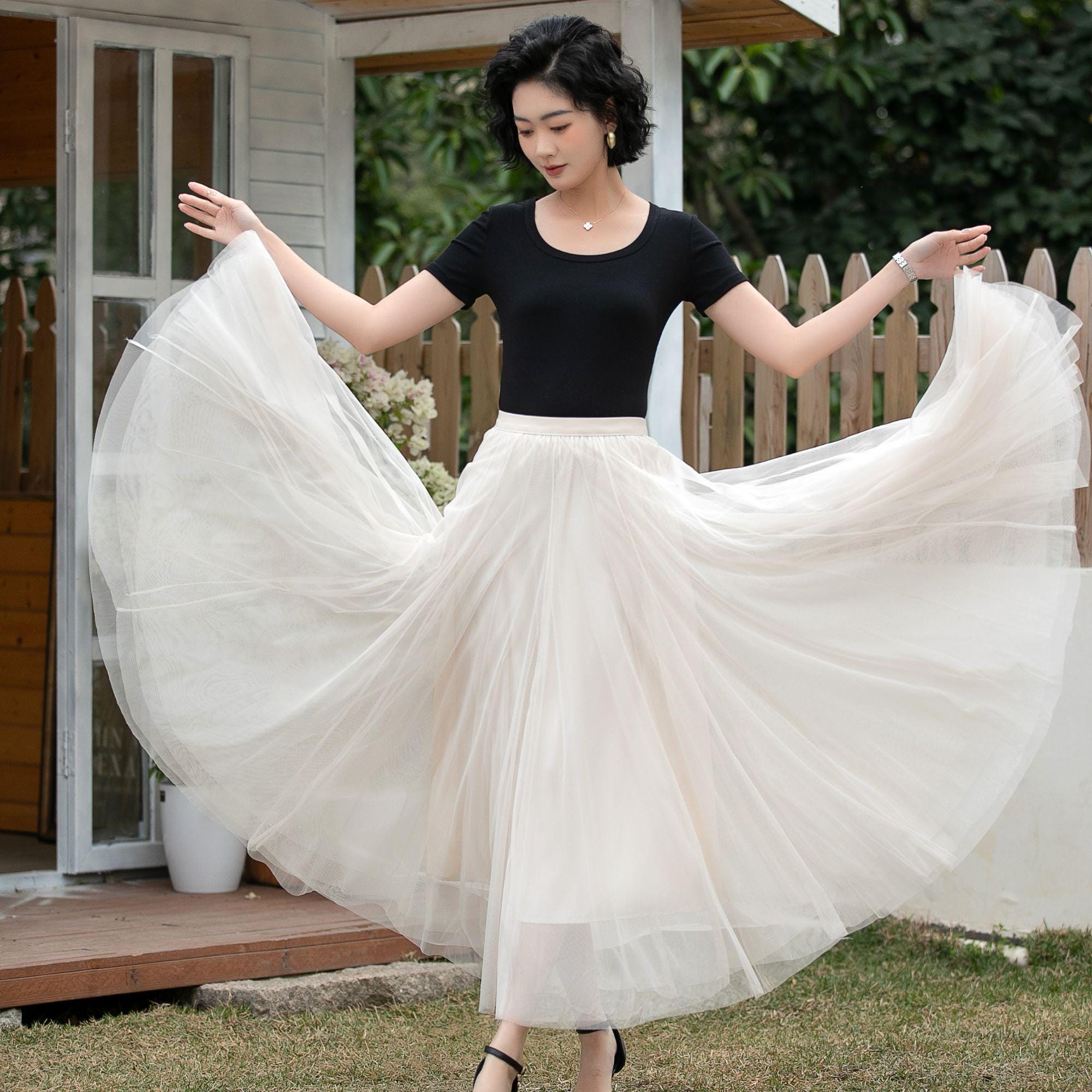Sheer Maxi Skirt Dress Sheer Maxi Skirt  Lightweight Cover-Up with Side  Slits S-M