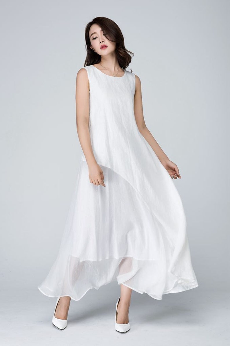 plus size white floor length dresses