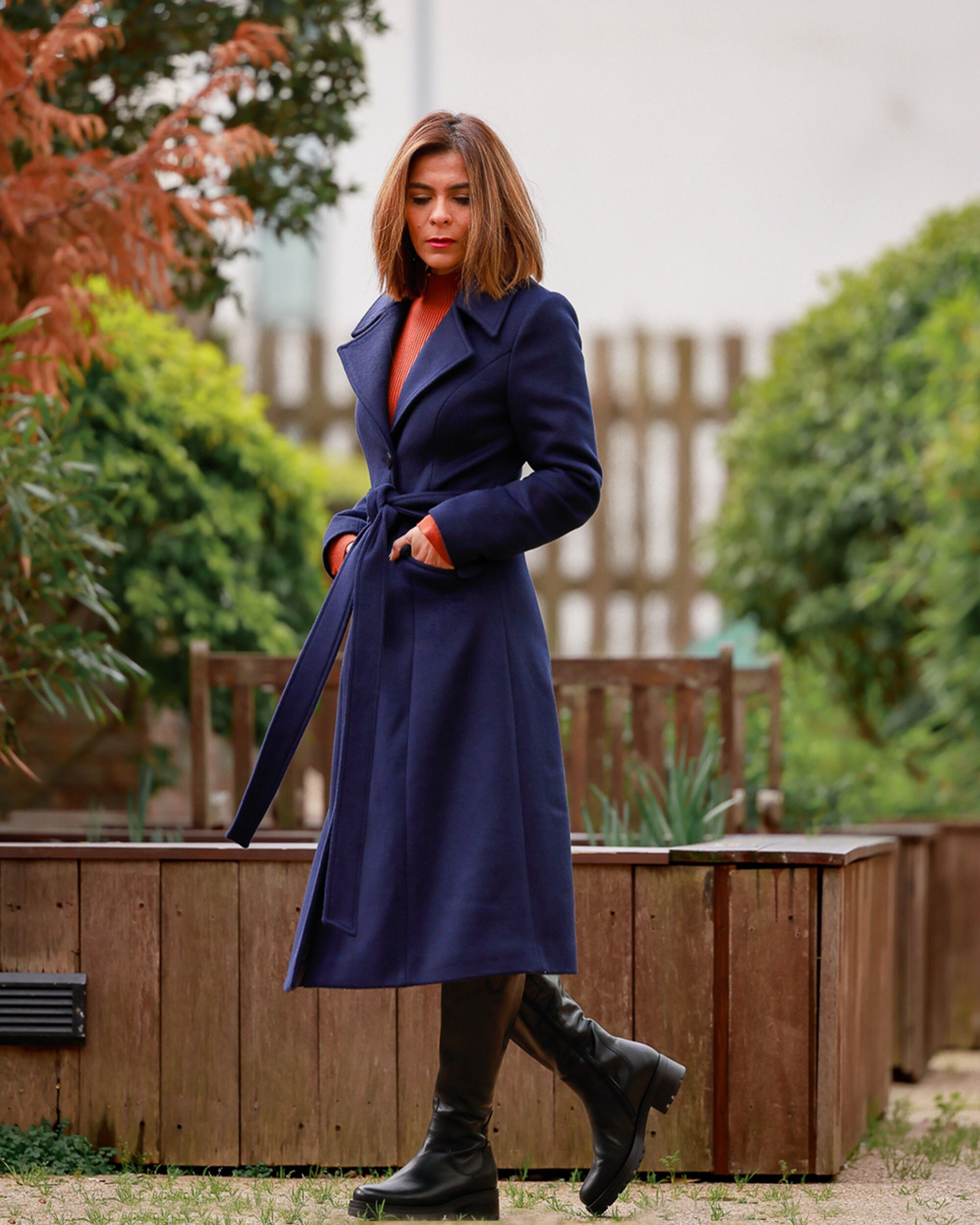 Wool Coat, Long Wool Coat, Belted Wool Coat Women, Navy Blue Winter Wool Coat, Single Breasted Wool Coat, Custom Coat, Xiaolizi 4144 - Etsy Wool Coat, Long Wool Coat, Belted Wool Coat Women, Navy Blue Winter Wool Coat, Single Breasted Wool Coat, Custom Coat, Xiaolizi 4144 - Etsy