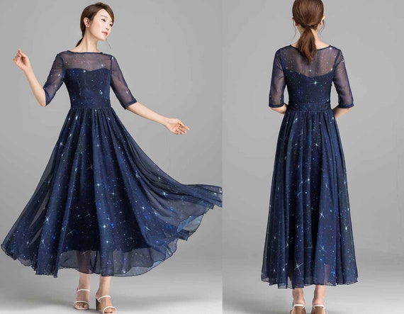 Starry Night Out Maxi Dress Fit and ...