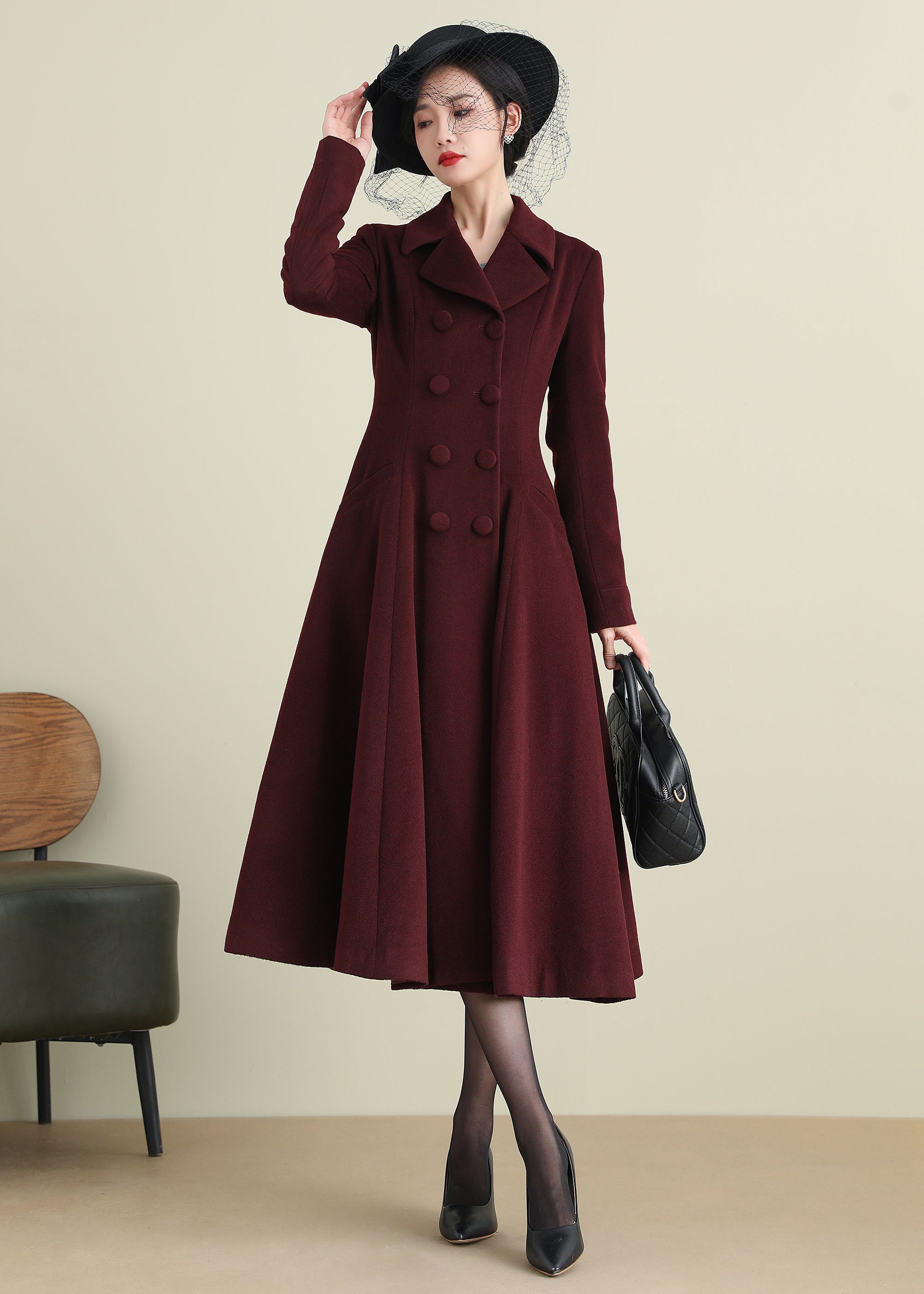 Her lip to Viana Wool Short Coat ペタルSサイズ Viana Wool Short Coat herlipto