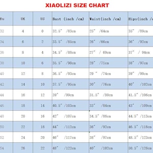 SIZE CHART- Xiaolizi Size Chart SG01#
