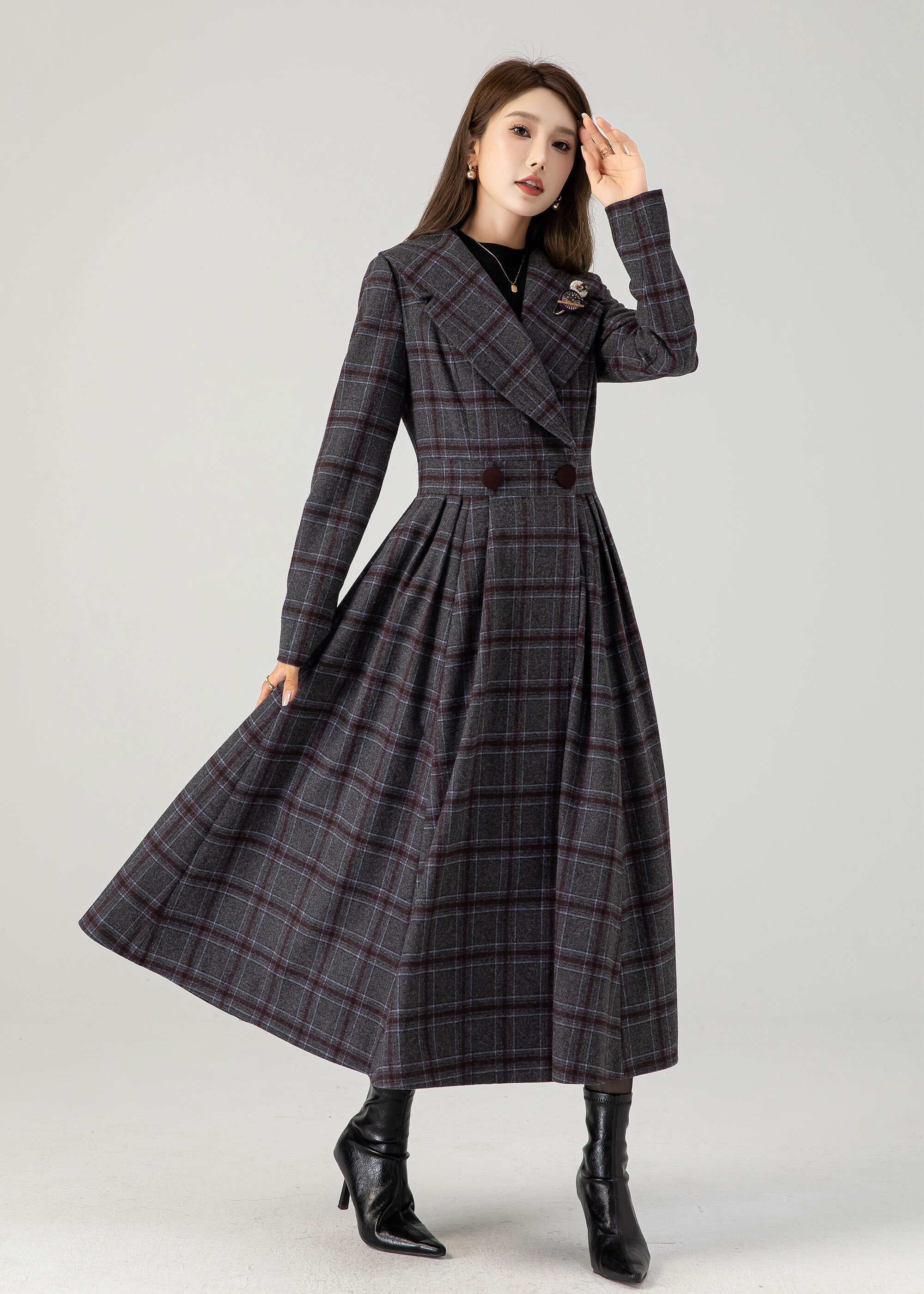 【PORTERNA】Road wool long coat BER23660B941_HEATHERTAUPE-010.