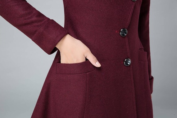 wool asymmetrical coat