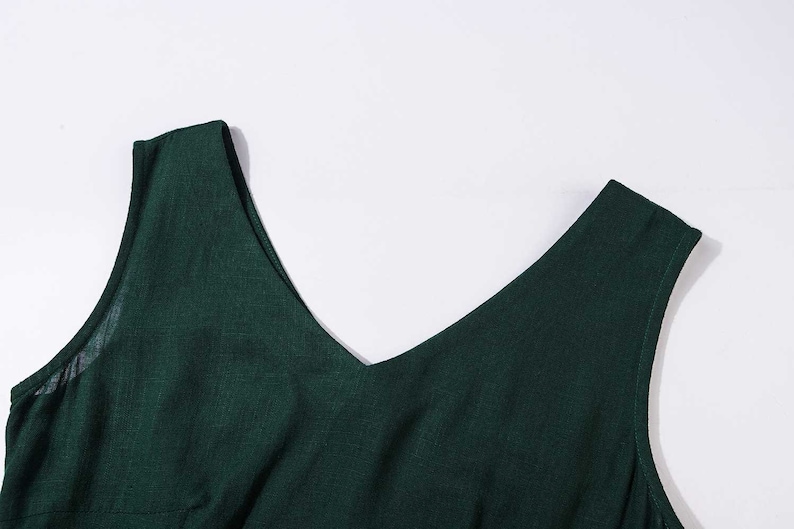 Linen dress Green dress Maxi dress Women dress Summer | Etsy