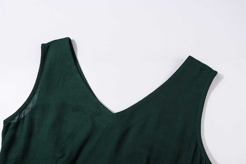 A Line party dress Sleeveless Prom dress Maxi dress House dress 2361# Green dress Casual dress Linen dress Women dress Summer dress