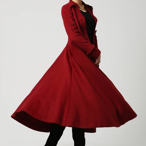 ladies long winter dress coats