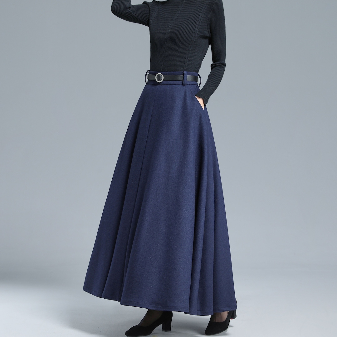 ワンピース A FERRETTI Women Long Skirts J040316190510 Blue Long satin skirt | Alberta Ferretti