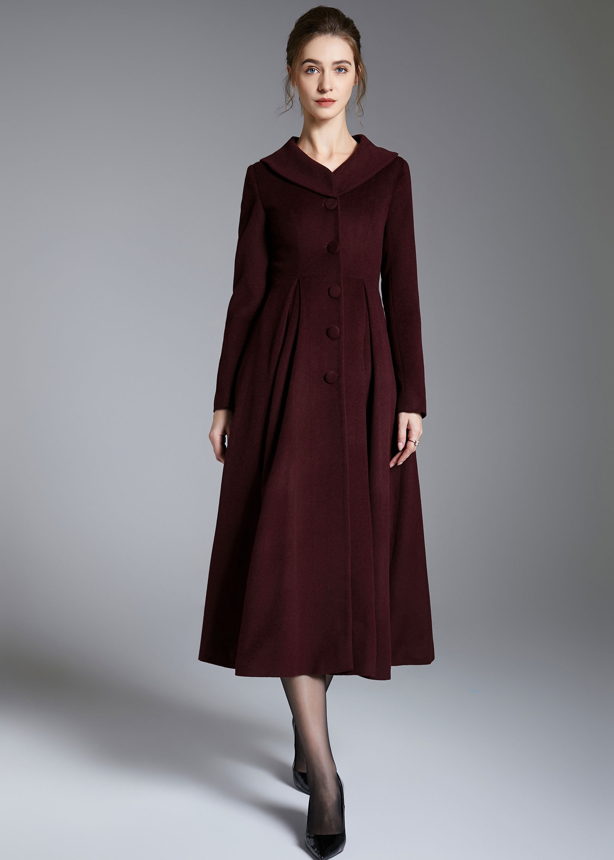 Woolen Spring Coat Wool Coat, Wool Coat Women, Winter Coat Women, Long Wool Coat, Wool ...