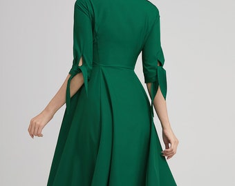 forksy❁︎dress・green Halter Neck Button Detail Tiered Maxi Dress | boohoo