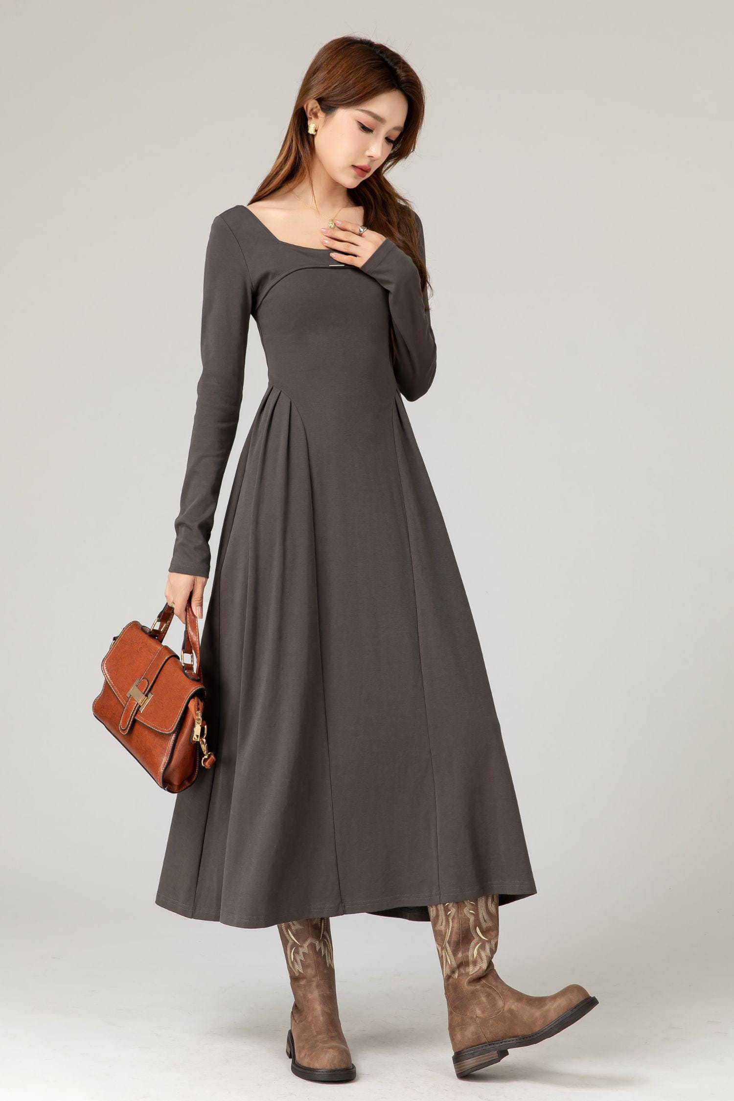 grey long sleeve knit dress CUPSHE Fall Dresses for Women V Neck Long Sleeve Ribbed Knit Button A Line  Mini Casual Dress Grey, S at Amazon Women's Clothing store
