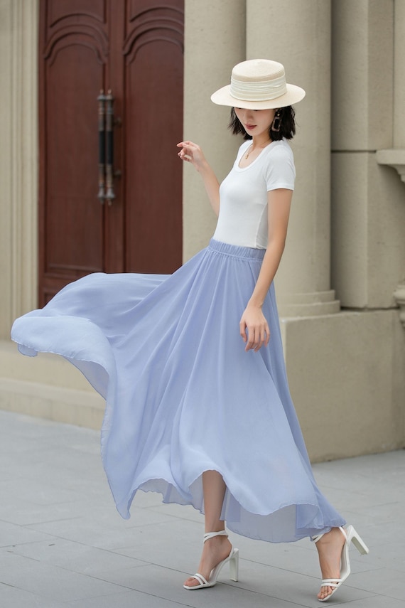 Women's Suspender Maxi Dress Bow Tie Shoulder Sling Dresses ElasticWaist A-Line Swing Flowy Dress