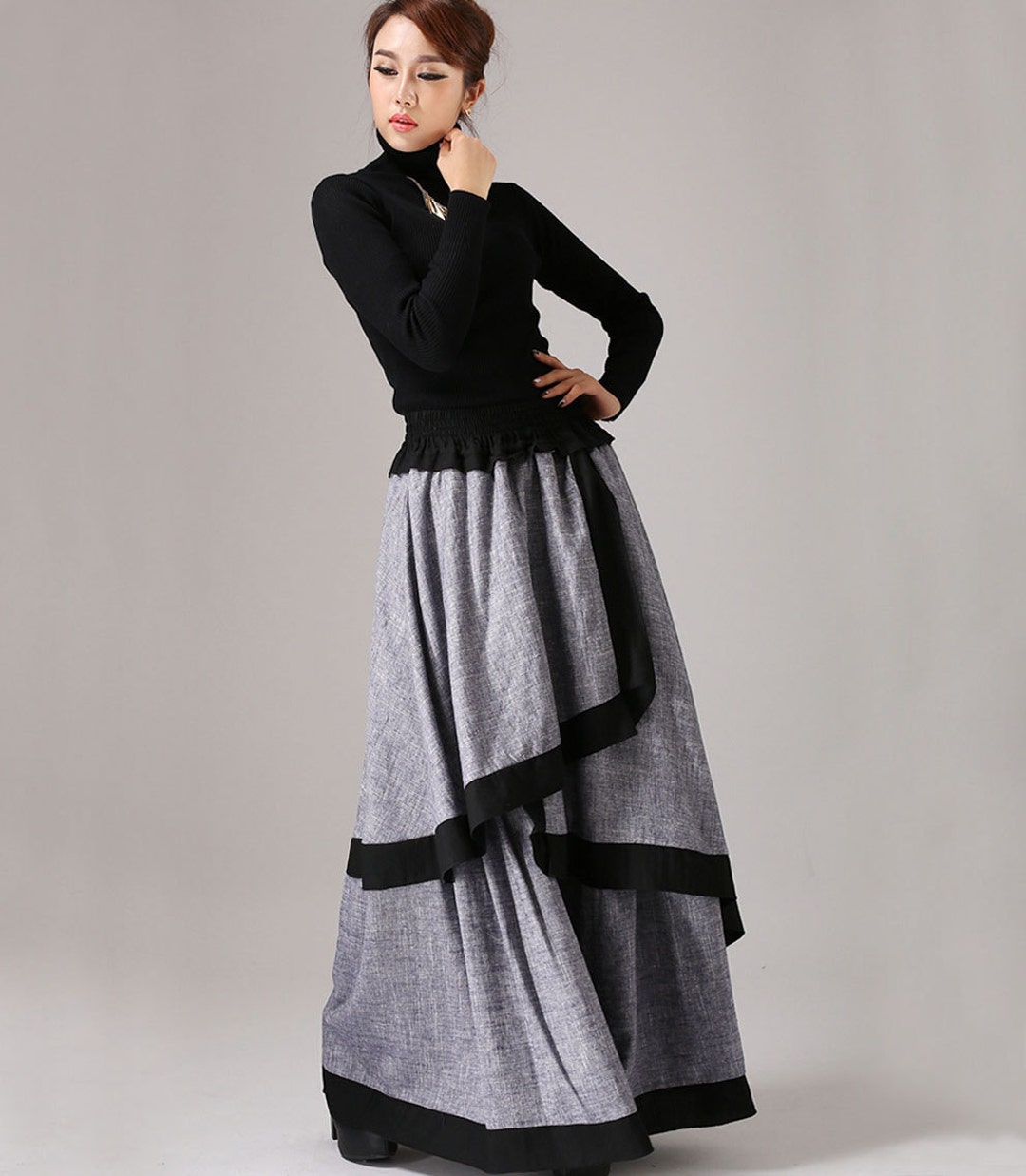 スカート L'Appartement Linen Canvas Long Skirt il_1080xN.5847335181_miam.jpg