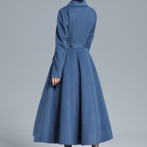 Vintage Inspired Long Wool Princess Coat Women, Fit and Flare Coat, Autumn Winter Outwear, Trench Coat, Double Breasted Coat, Xiaolizi 3127 image 5