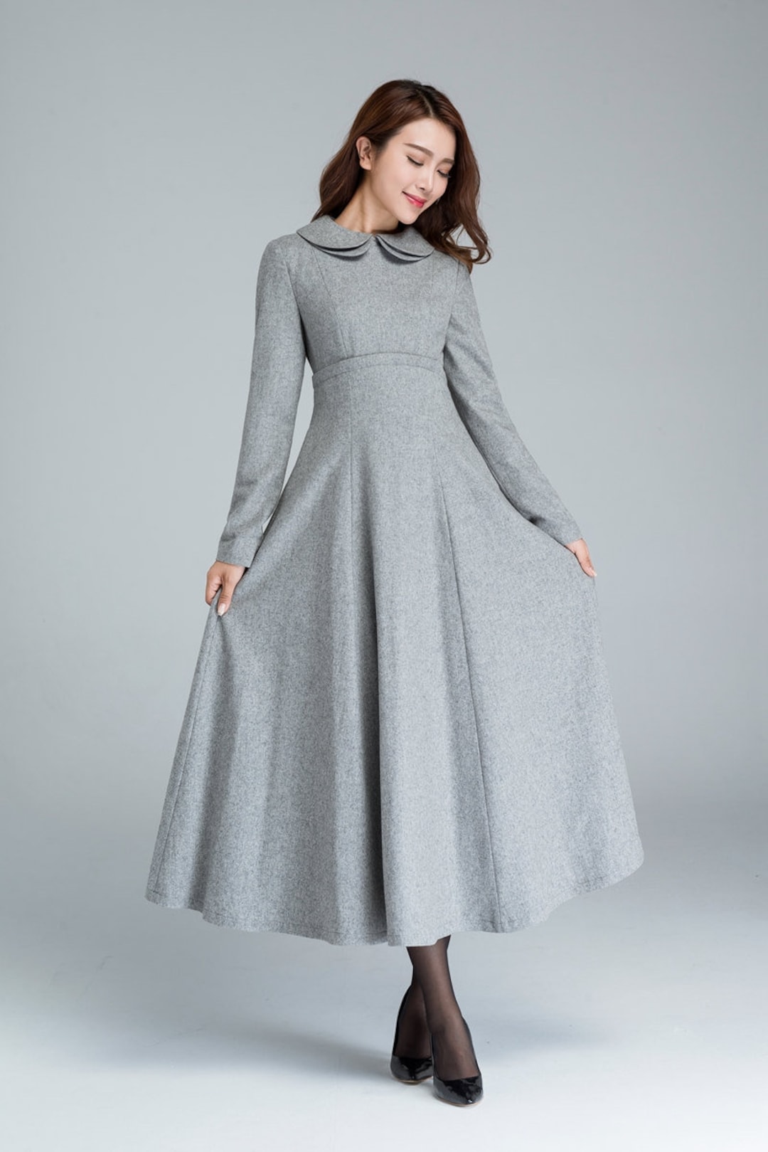 Gray Dress Women, Wool Dress, Winter Dress, Womens Dresses, Fit and Flare Dress, Pocket Dress, High Waisted Dress, Custom Dress 1613 - Etsy Gray Dress Women, Wool Dress, Winter Dress, Womens Dresses, Fit and Flare Dress, Pocket Dress, High Waisted Dress, Custom Dress 1613 - Etsy