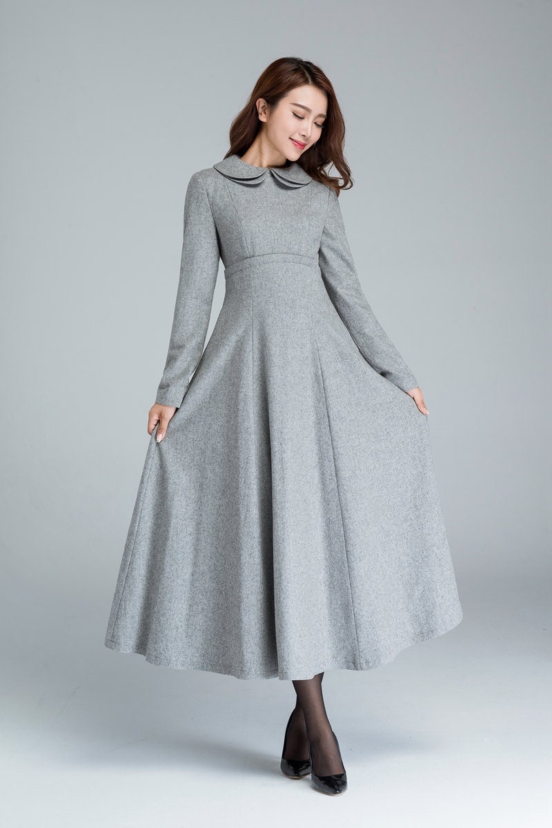 Gray Dress Women, Wool Dress, Winter Dress, Womens Dresses, Fit and Flare  Dress, Pocket Dress, High Waisted Dress, Custom Dress 1613 -  Canada