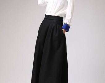 【関税＆送料込み】Off-White Black Wool Skirt Off-White Wool mini skirt - Black - Women | OWCC117S21FAB0011000