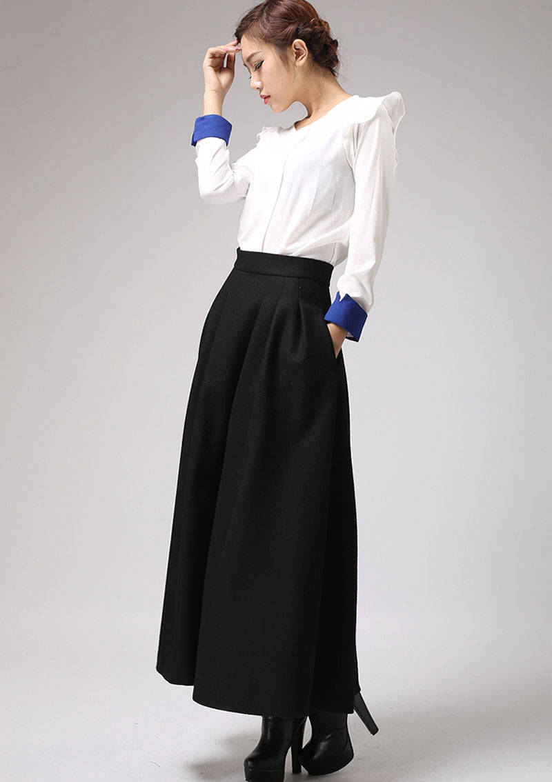 【関税＆送料込み】Off-White Black Wool Skirt Off-White c/o Virgil Abloh Skirts for Women | Online Sale up
