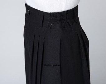 パンツ IRENISA VOLUME PANTS WITH LINEN BELT BK IRENISA VOLUME PANTS WITH LINEN BELT BK