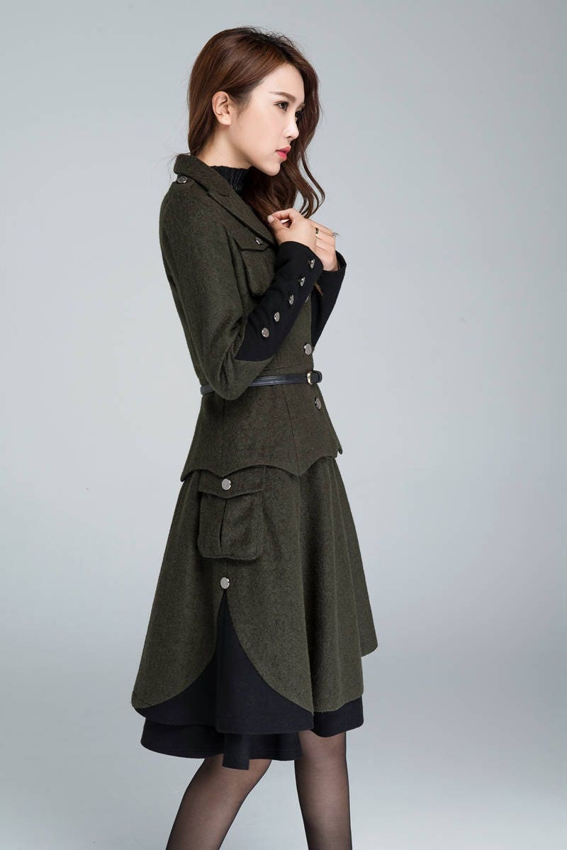 ※ shizuka0208military wool rich coat Men's outerwear: bomber jackets, winter coats, parkas
