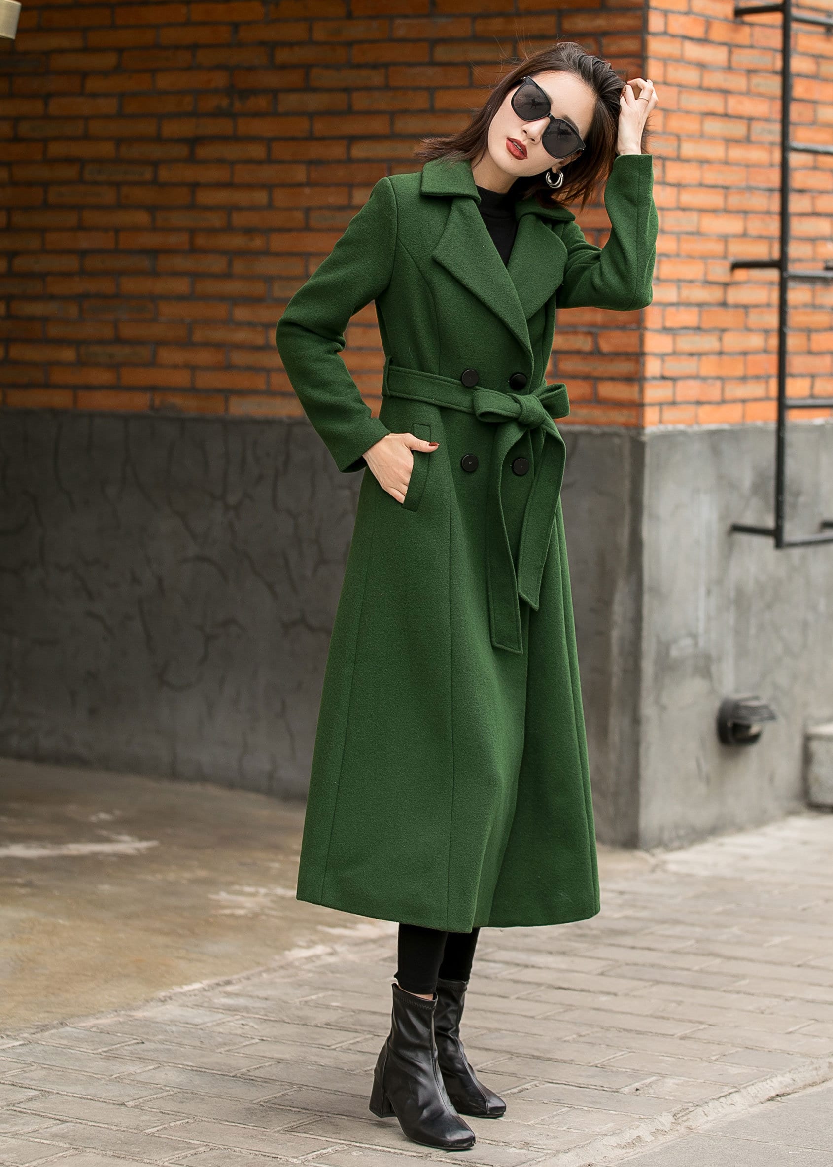 Cale Wool Felt Coat 縮絨ウールコート (GREEN) Cale Wool Felt Coat 縮絨ウールコート (GREEN)