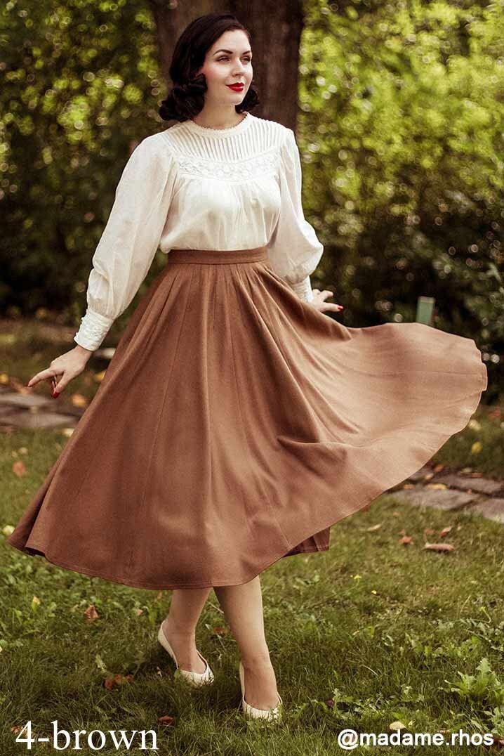 50s Green Long Wool Skirt, Wool Circle Skirt, Vintage 50s Green Long Wool Skirt, Wool Circle Skirt, Vintage