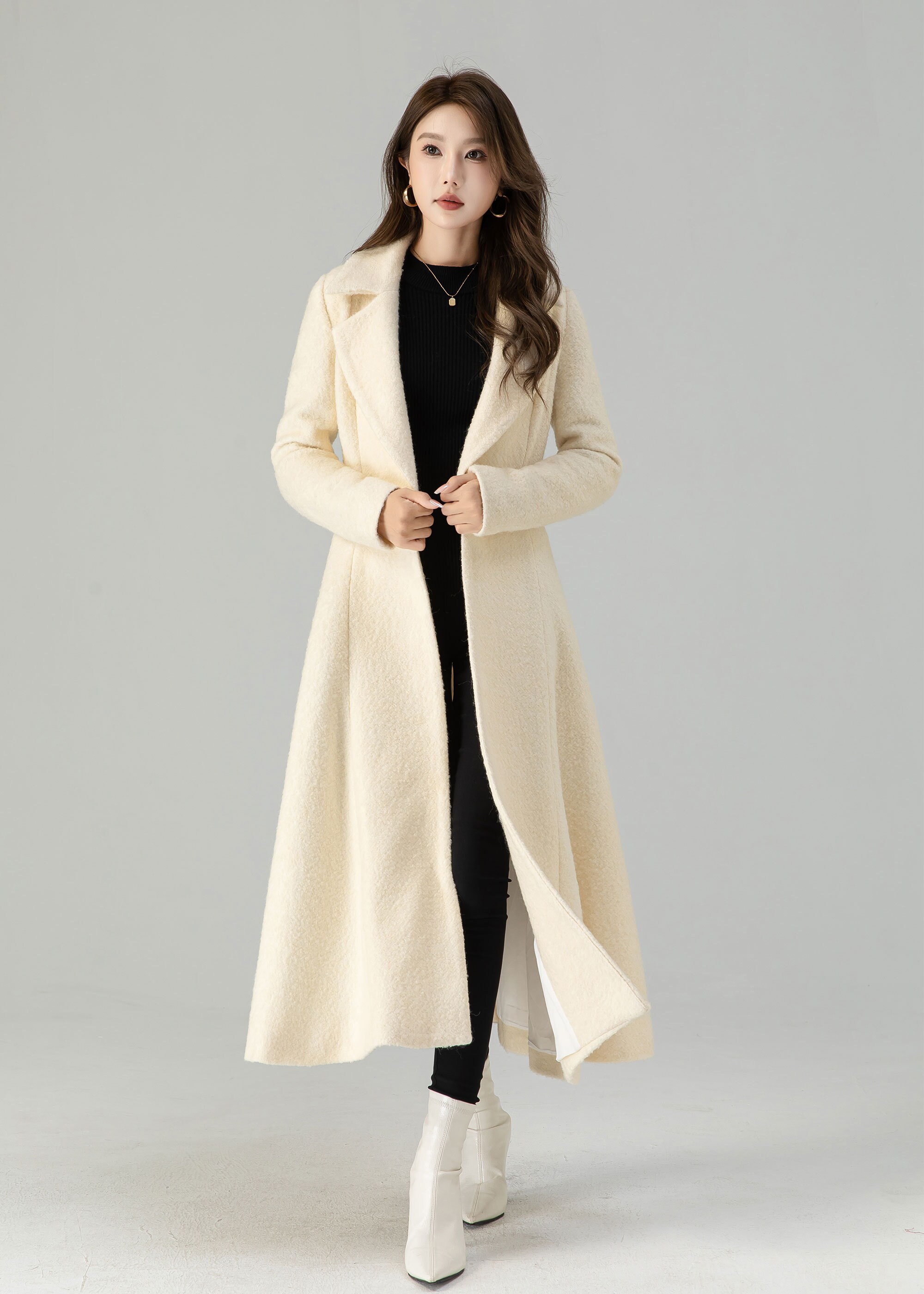 liter（韓国）carol wool alpaca coat ウールコート　白 Coats false Woman | Max Mara