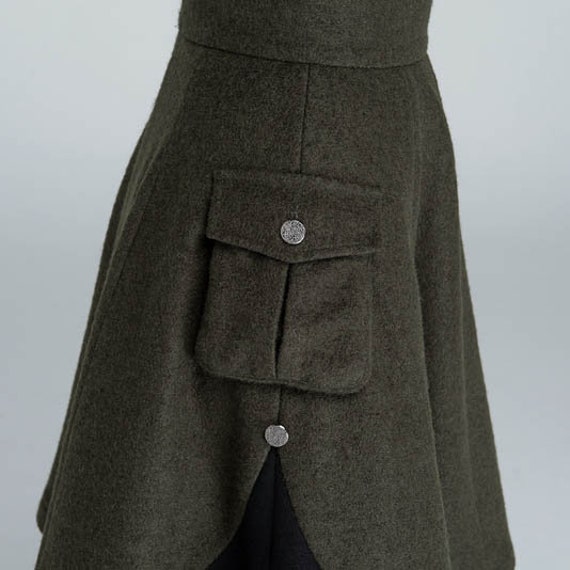 Knee Length Wool Skater skirt 2328 Knee Length Wool Skater skirt 2328