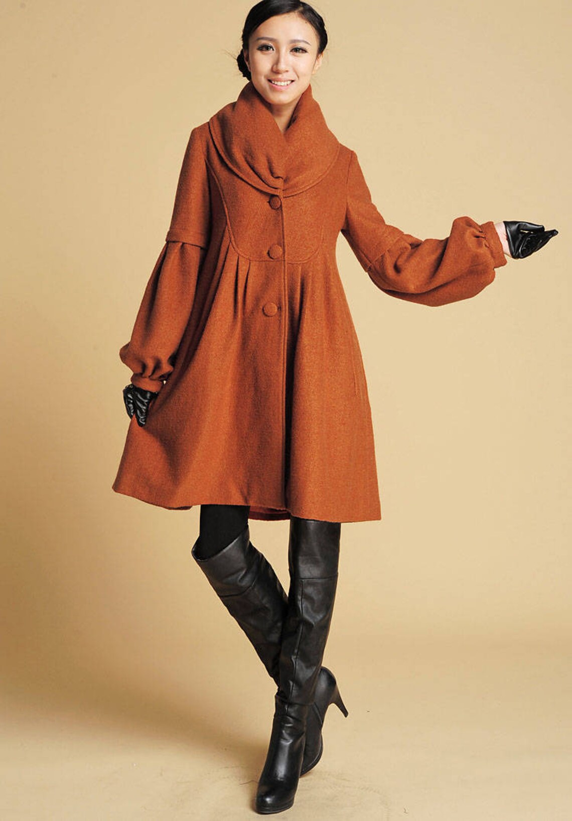 Vintage inspired Wool Coat Winter coat Women's winter Etsy