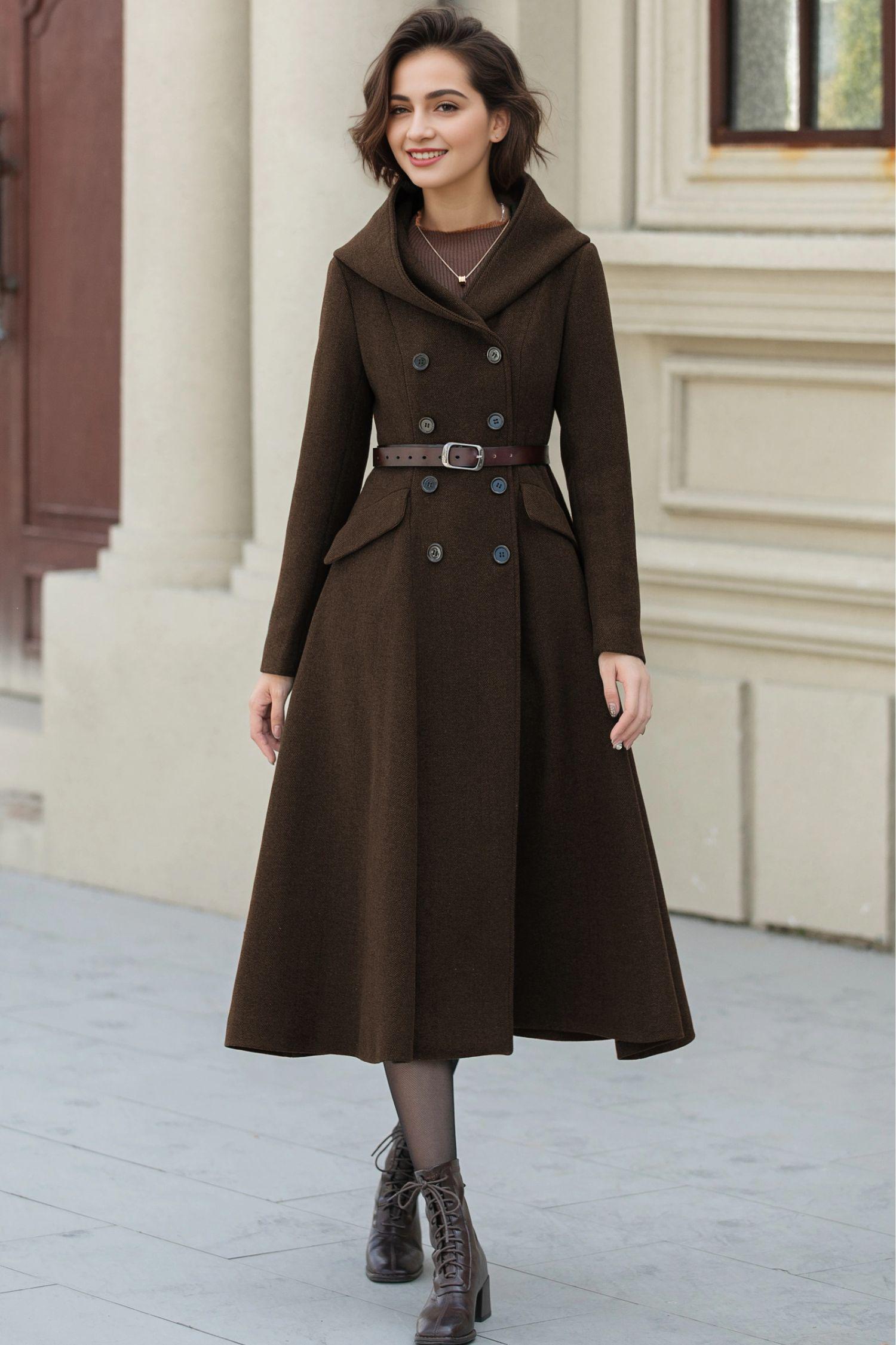 ジャケット・アウター Polyester Typewriter Double BreastedCoat Mens Double Breasted Outer Garment Revers Collar Jacket Fall