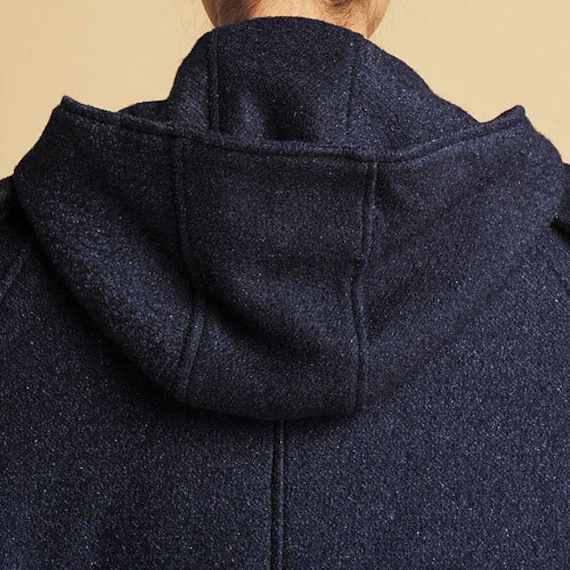 Hooded Wool Cape Coat, Autumn Winter Wool Cloak Coat, Oversized